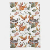 Fall Hütte Bauernhof Erntedank Floral Pumpkin Geschirrtuch (Vertikal)