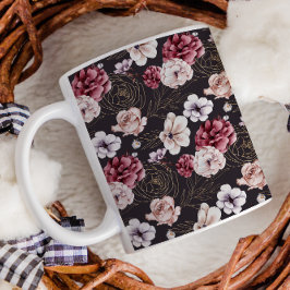 Fall Hütte Bauernhof Erntedank Lila Gold Kaffeetasse