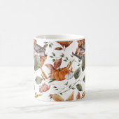 Fall Hütte Erntedank Orange Brown Zuhause Kaffeetasse (Mittel)