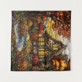 Fall-Hütte Wandteppich (Vorderseite (Horizontal))