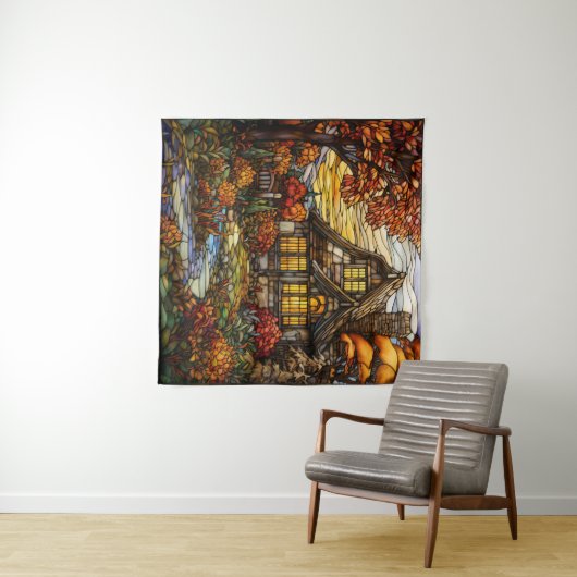 Fall-Hütte Wandteppich (Beispiel (Horizontal))