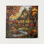 Fall-Hütte Wandteppich (Vorderseite)