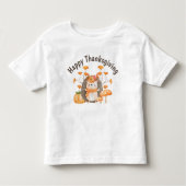Fall Igel glücklich Thanksgiving Kleinkind T - Shi Kleinkind T-shirt (Vorderseite)