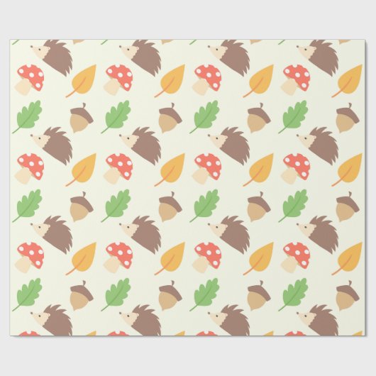 Fall-Igels-Muster Geschenkpapier (Flach)
