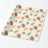 Fall-Igels-Muster Geschenkpapier (Ungerollt)