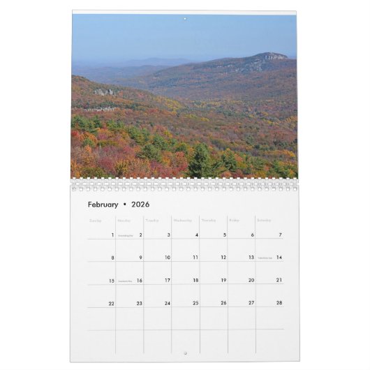 Fall im Hudson Valley New York Calendar Kalender (Feb 2026)
