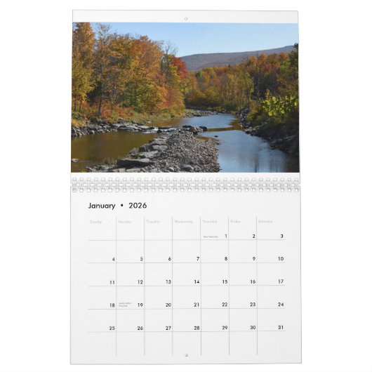 Fall im Hudson Valley New York Calendar Kalender (Jan 2026)