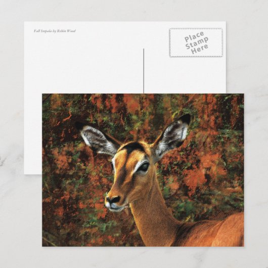 Fall Impala Fantasy Art Postkarte (Vorne/Hinten)