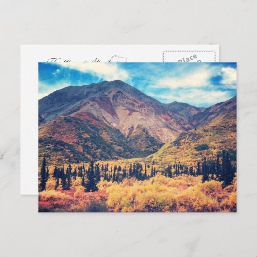 Fall in Alaska Postkarte (Vorne/Hinten)