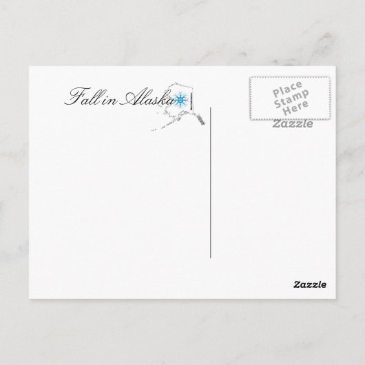 Fall in Alaska Postkarte (Rückseite)