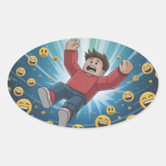 Fall in bubble  ovaler aufkleber