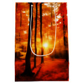 Fall in der Backwoods Medium Gift Tasche Mittlere Geschenktüte (Rückseite)