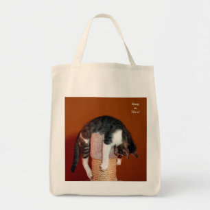 Fall in der dort humorvollen Tabby-Katzen-Tasche Tragetasche