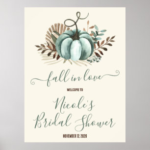 Fall in der Liebe, Blue Pumpkin, Blumenkürbis, Bra Poster