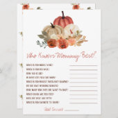 Fall in der Liebe, die Mama das beste Baby Shower  Einladung (Vorne/Hinten)