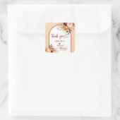 FALL IN DER LIEBE FLORALLES ARCHIV BRAUTPARTY QUADRATISCHER AUFKLEBER (Tasche)