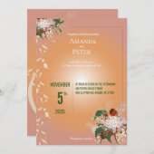 Fall in der Liebe Hochzeit Save the Date Einladung (Vorne/Hinten)