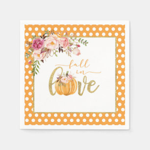 Fall in der Liebe Napkin - Orange Dots Serviette