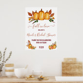 Fall in der Liebe, Orange Pumpkin, Blumenkohl, Bra Poster (Küche)