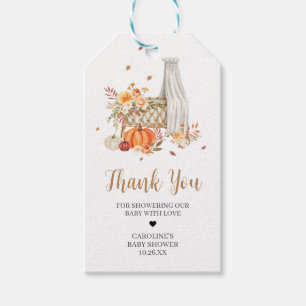Fall in der Liebe Orange Pumpkin Gefälligkeitstags Geschenkanhänger