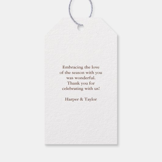 Fall in der Liebe Rustikaler Eleganter Kürbis Geschenkanhänger (Rückseite)