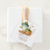 Fall in der Liebe Rustikaler Eleganter Kürbis Geschenkanhänger (Beispiel)