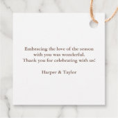 Fall in der Liebe Rustikaler Eleganter Kürbis Geschenkanhänger (Rückseite)