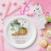 Fall in der Liebe Rustikaler Eleganter Kürbis Pappteller (Party)