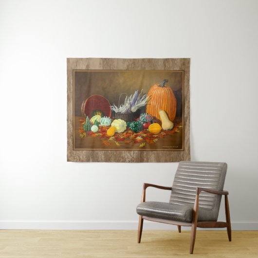 Fall "In der Saison" Fine Art Still Life Tapestati Wandteppich (Beispiel (Horizontal))