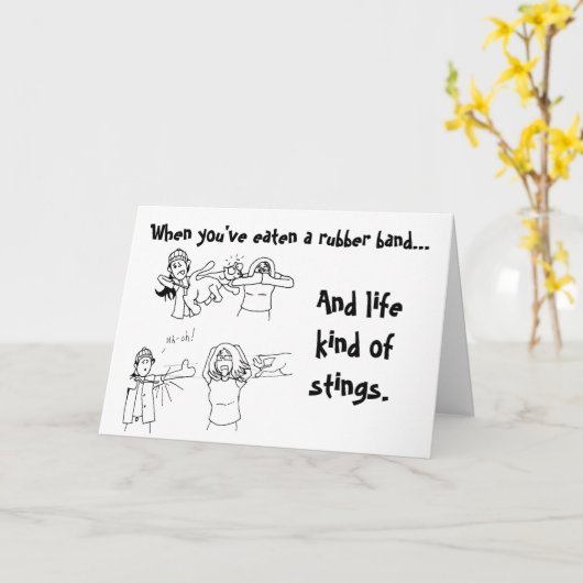 Fall in dort kardiert karte (Gelbe Blume)