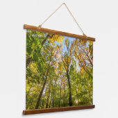 Fall in einem Wald in Amesbury, Massachusetts Wandteppich Mit Holzrahmen (Gewinkelt)