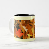 Fall in Herbst verlässt Tasse (Vorderseite Links)
