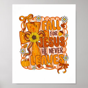 Fall in Jesus' Arme, Er Verlässt Dich Nie Preppy H Poster
