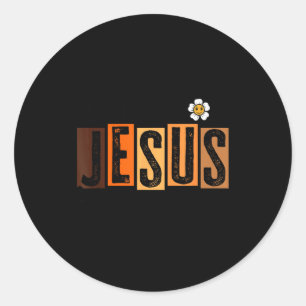 Fall in Jesus' Arme, Er verlässt dich nie Runder Aufkleber