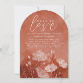 Fall in Liebe Arted Brautparty Einladung (Vorderseite)
