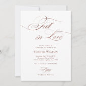 Fall in Liebe Ausgereiftes Skript-Brautparty Einladung (Vorderseite)