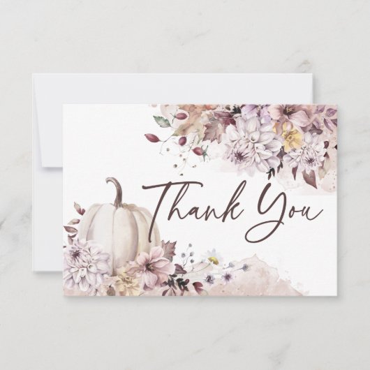 Fall in Liebe Babydusche boho Kürbis danke (Vorderseite)