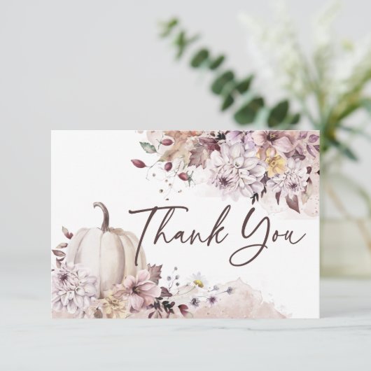 Fall in Liebe Babydusche boho Kürbis danke (Stehend Vorderseite)