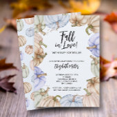 Fall in Liebe Blue Pumpkins Baby Dusche Einladung