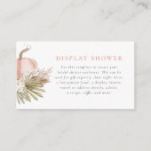 Fall in Liebe Boho Pampas & Pumpkin Brautparty Begleitkarte (Vorderseite)