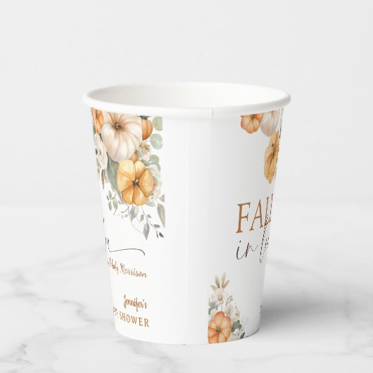 Fall in Liebe Boho Pumpkin Baby Duschpapier Pappbecher (Rechts)