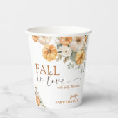 Fall in Liebe Boho Pumpkin Baby Duschpapier Pappbecher (Vorderseite)