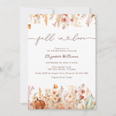 Fall in Liebe Boho Rustic Pumpkin Brautparty Einladung (Vorderseite)
