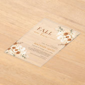 Fall in Liebe Brautparty Boho Terracotta Acryleinladungen (Ablage )