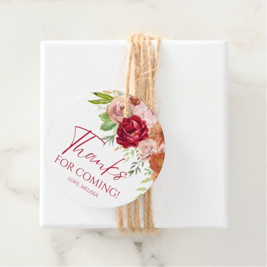 Fall in Liebe Brautparty Danke Ihnen Liebesmarken Geschenkanhänger (Beispiel)