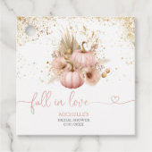 Fall in Liebe Brautparty Danke Pumpkin Geschenkanhänger (Vorderseite)