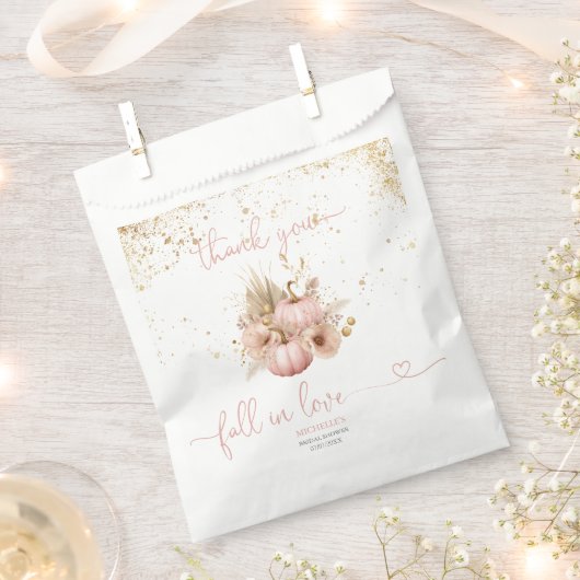 Fall in Liebe Brautparty Danke Pumpkin Geschenktütchen (Ausgeschnitten)