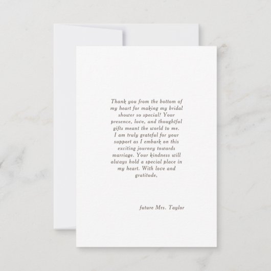 Fall in Liebe Brautparty Pumpkin Danke Karte (Rückseite)