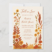 "Fall in Liebe" Brautparty Wasserfarben Einladung (Vorderseite)