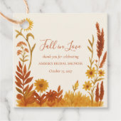 "Fall in Liebe" Brautparty Wasserfarben Geschenkanhänger (Vorderseite)